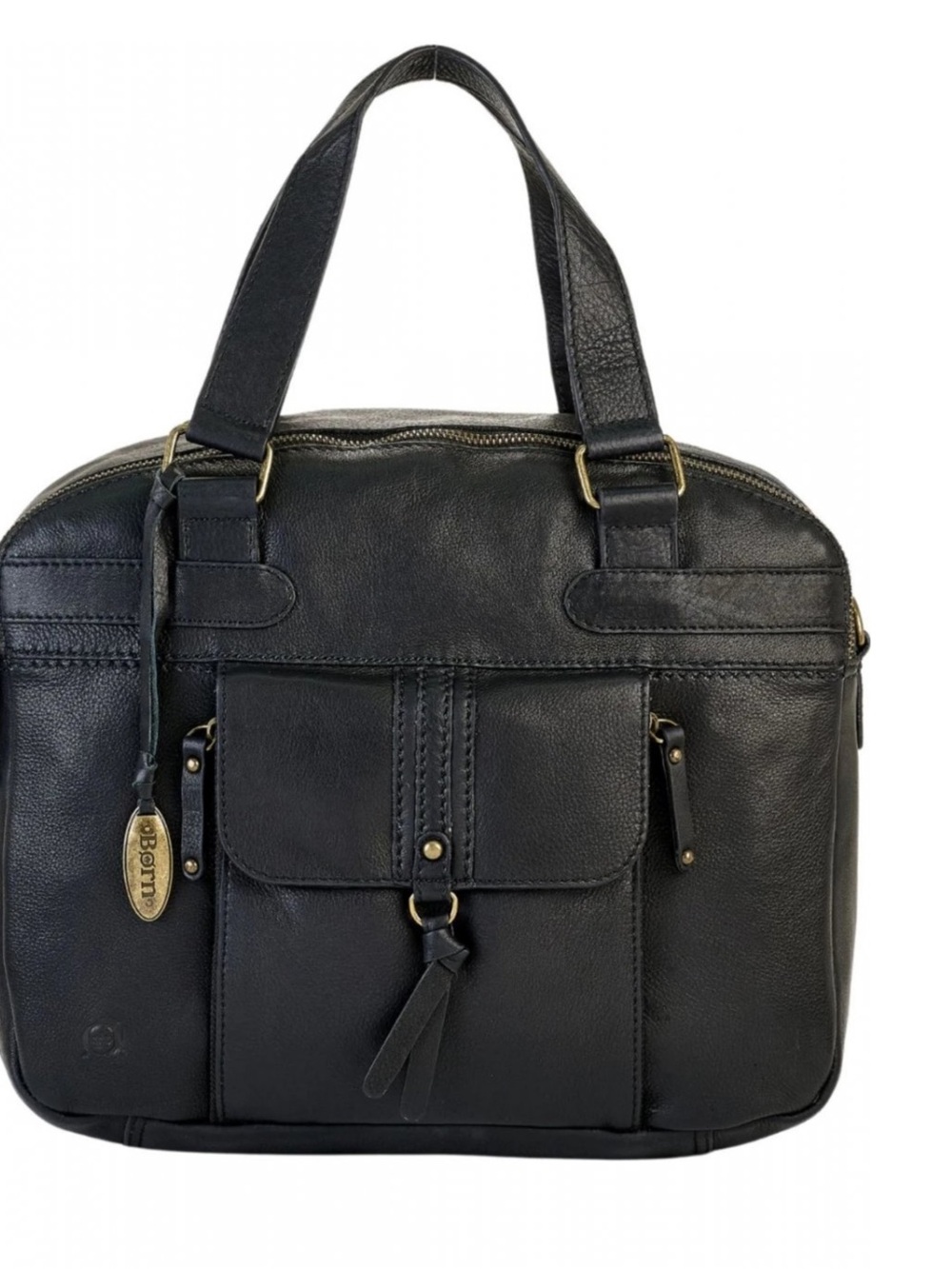 NEW! BORN  Black Leather Crossbody Tote